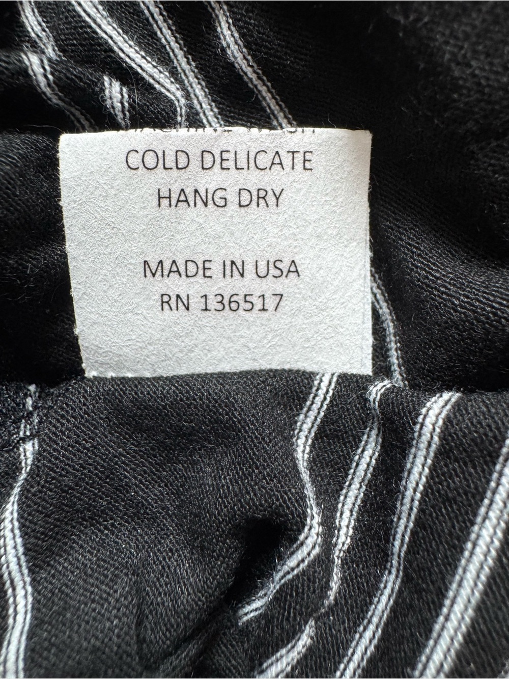 Loveappella Black & White Striped Faux Wrap Mini Dress - Picture 6 of 6